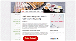 Desktop Screenshot of koyamasushi.com