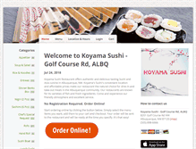 Tablet Screenshot of koyamasushi.com
